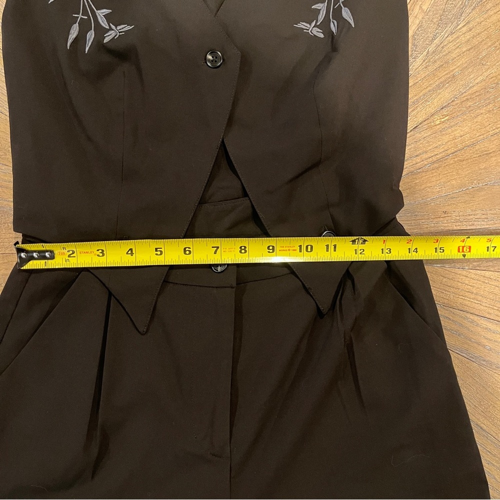 NWT Disturbia Damona Tailored Waistcoat Vest and Trouser Set Black Goth Sz 4 - Picture 14 of 16